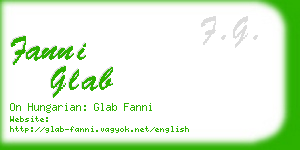 fanni glab business card